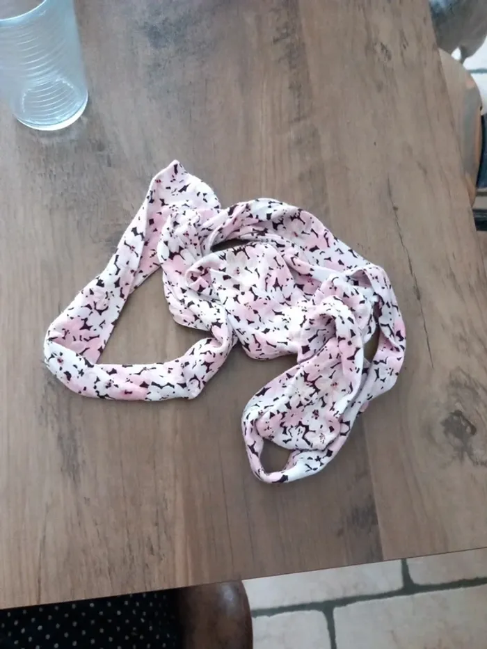 Robe grossesse imprimée rose pâle h&m mama xs 34 - photo numéro 3