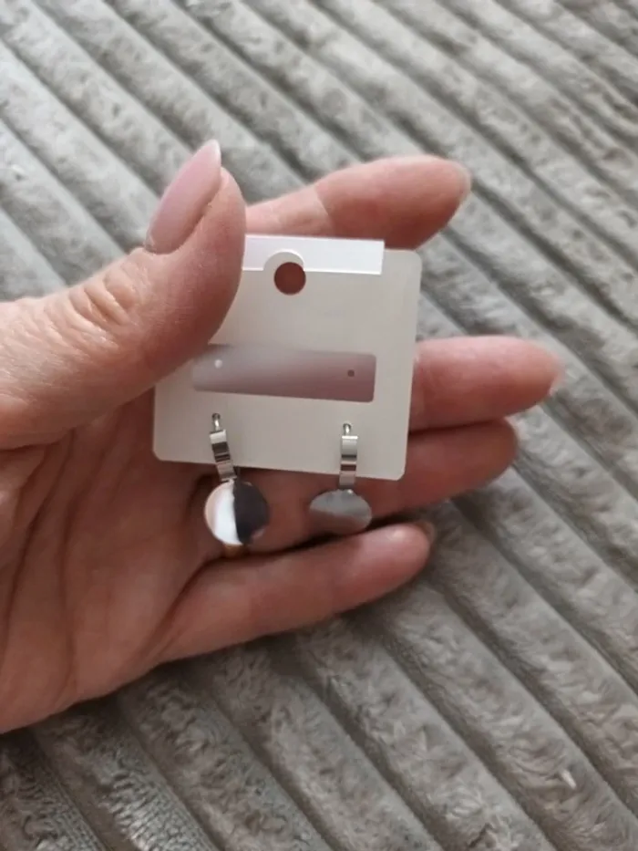 Boucle fantaisie argent créole - photo numéro 4