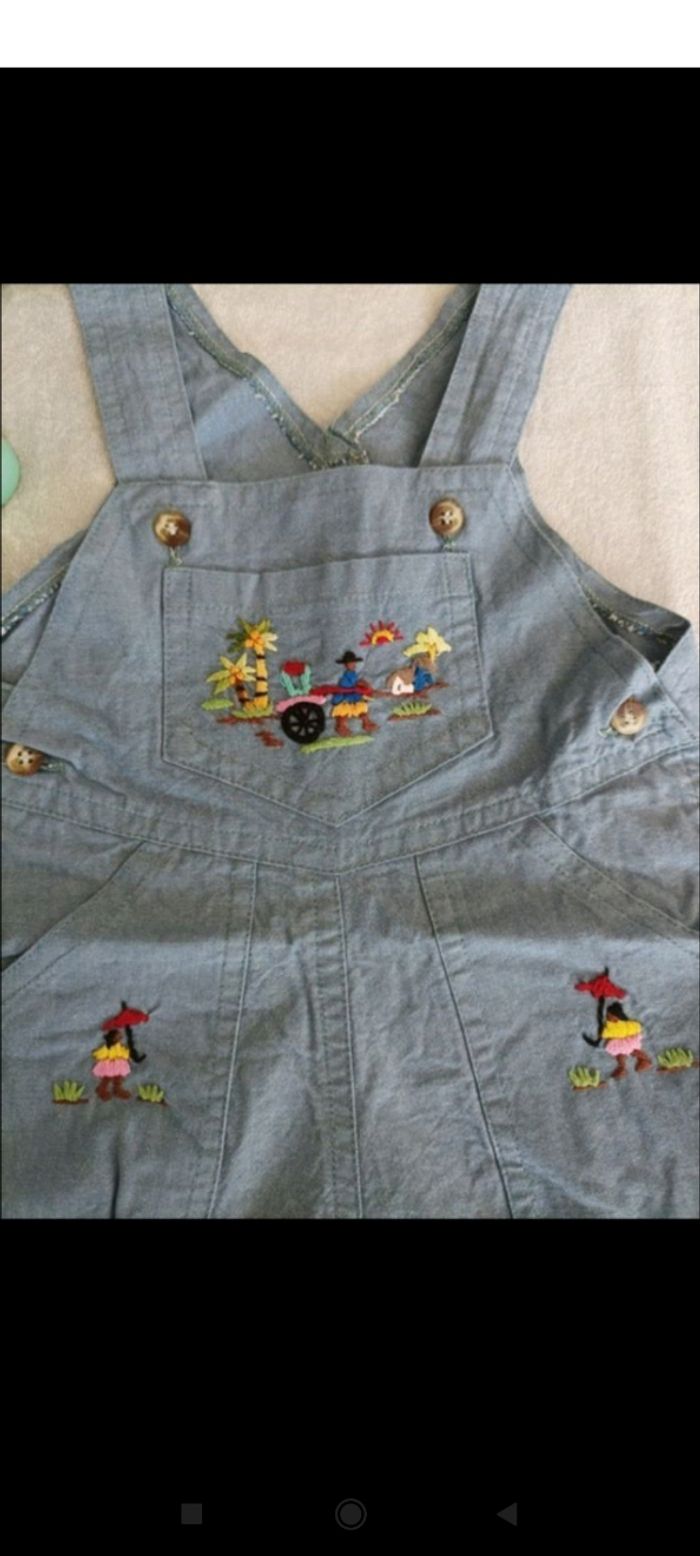 Salopette avec tes shirt 6 - 9 mois - photo numéro 4