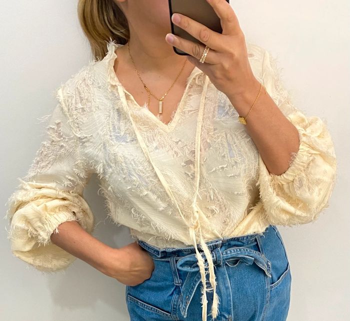 Superbe Blouse Col V Taille 36