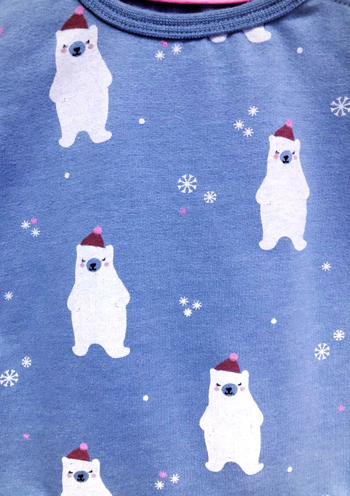 C&A - NEW - ENSEMBLE 3P BÉBÉ FILLE INTÉRIEUR POLAIRE MOTIF PETITS OURS BLANCS 3M - photo numéro 7