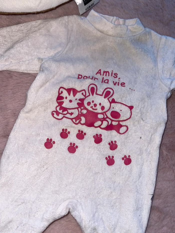 Lot de 4 pyjama velours taille 1 mois - photo numéro 6