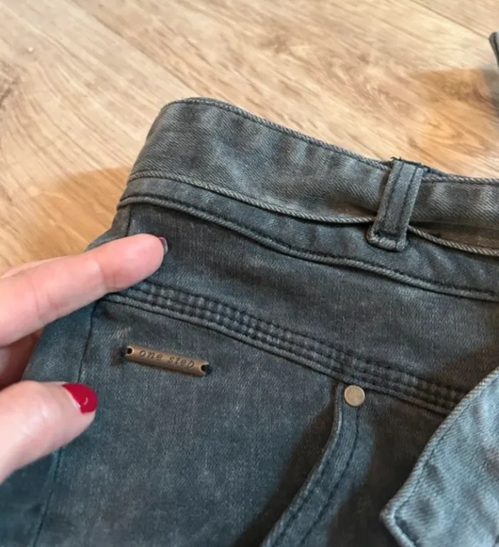 One step jupe jeans grise femme, taille 40 Ceinture intégrée - photo numéro 3