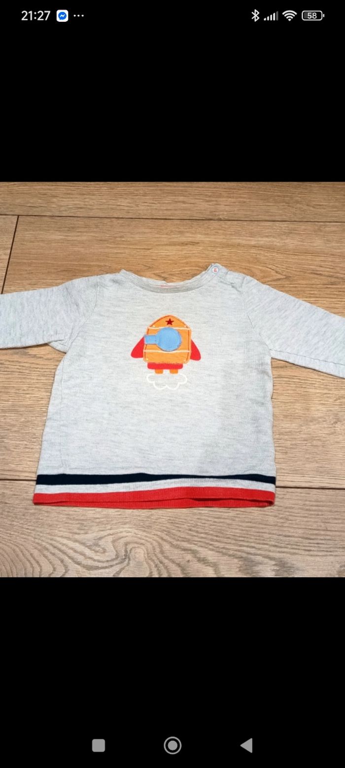 Lot T-shirts manches longues taille 9 mois - photo numéro 7