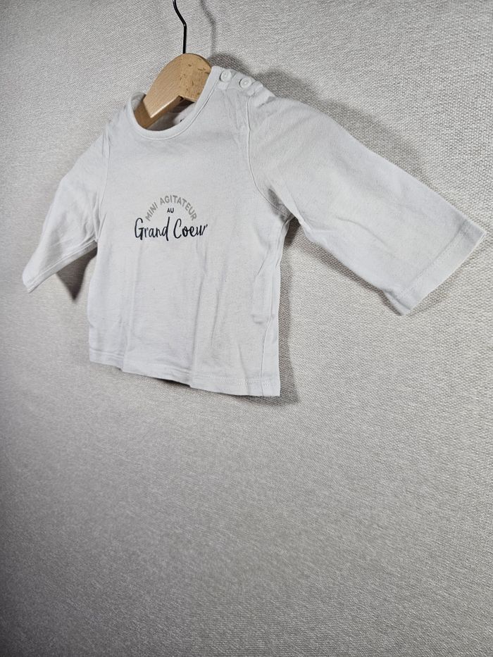 T-shirt manche longue kiabi 3 mois - photo numéro 4