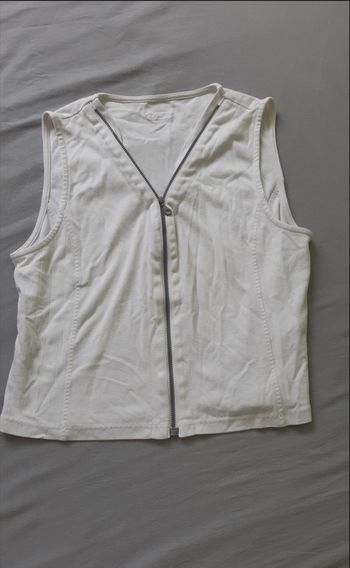 Gilet TBS, taille XS, fin, sans manche, blanc