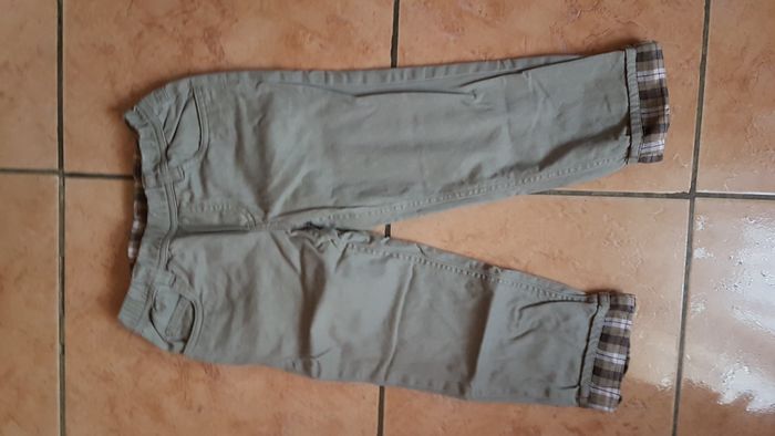 Jeans à revers fille 4 ans beige Cyrillus