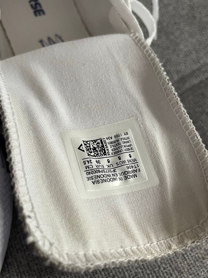 Converse blanche cuir véritable 39 - photo numéro 8