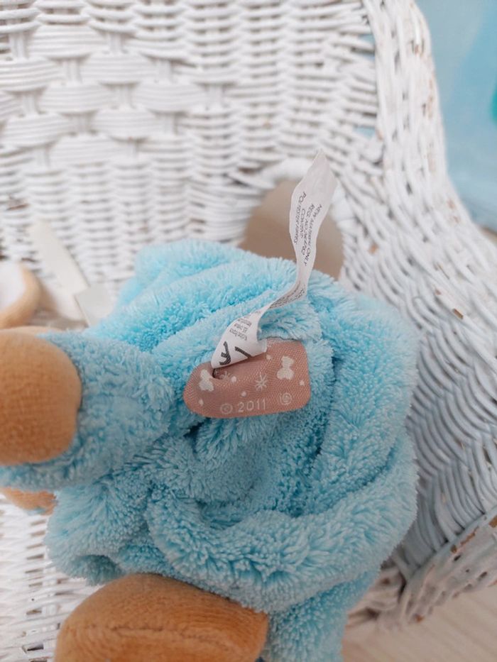#BB3 - Kaloo - peluche doudou lapin boule bleu - photo numéro 6