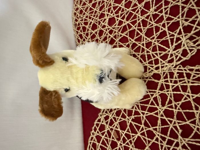 Doudou chien blanc noir marron PLAYKIDS - photo numéro 2