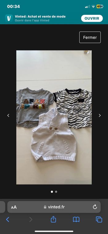 tshirt + pull manche courte