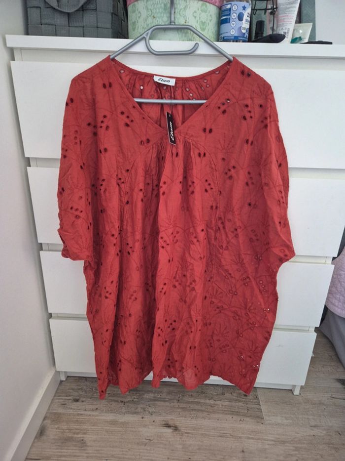 Robe de plage Etam M brique neuve