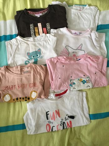 lot 7 tee shirts 9 mois