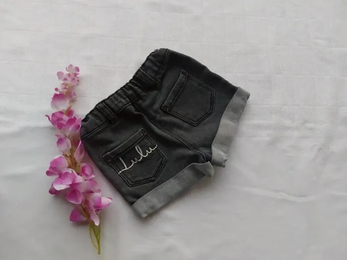Magnifique short en jean Lulu Castagnettes 6 mois - photo numéro 5