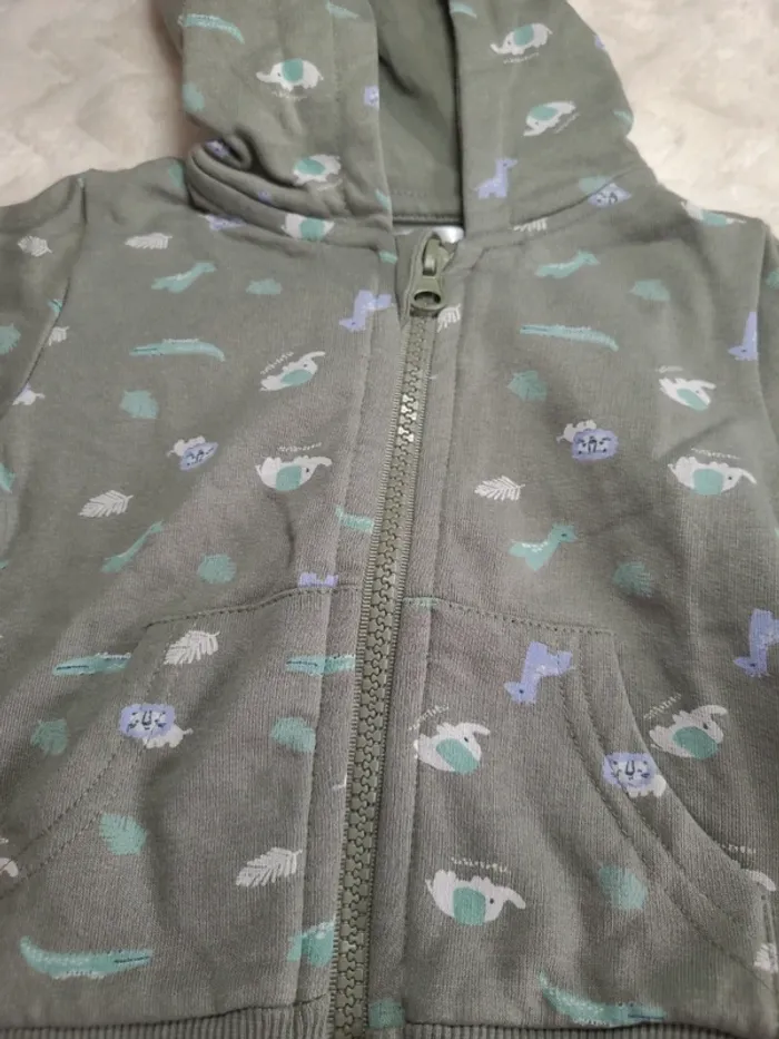 👶Sweat zippé Mes Petits Cailloux taille 6mois-68cm👶 - photo numéro 3
