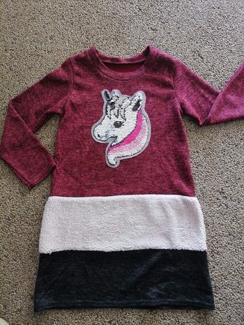 Robe à sequins réversibles neuve 4 ans