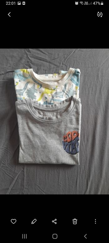 2 t-shirts manches longues