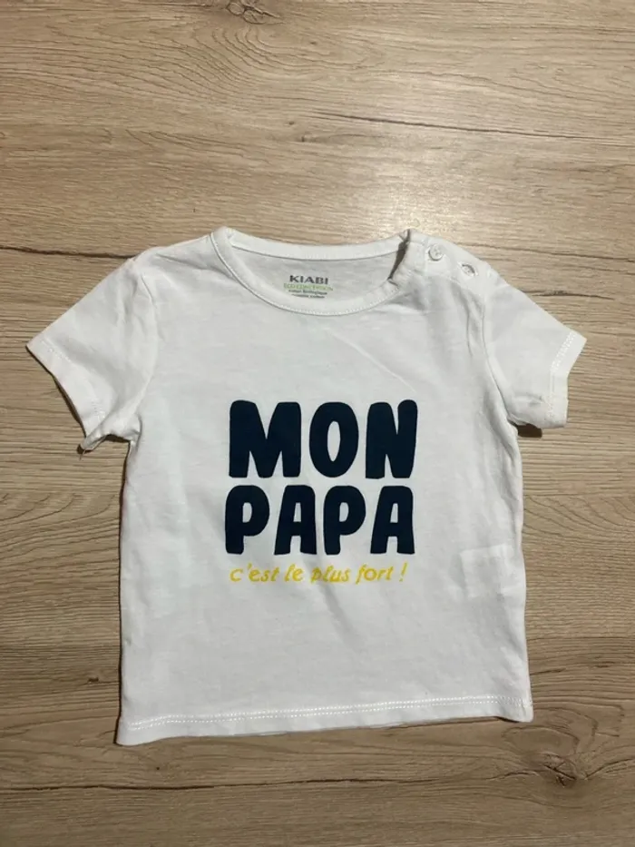 Tee-shirt blanc basic bébé garçon 6 mois Kiabi