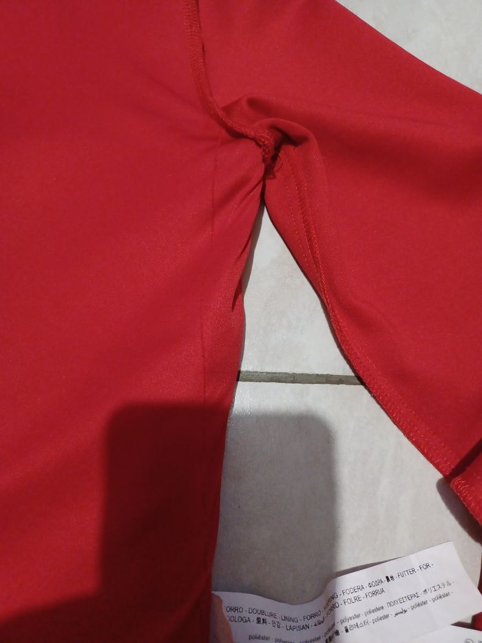 Body rouge manches longues Zara - photo numéro 8