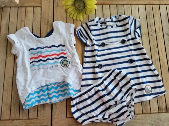 Lot de 2 ensembles 9 mois Tuc tuc