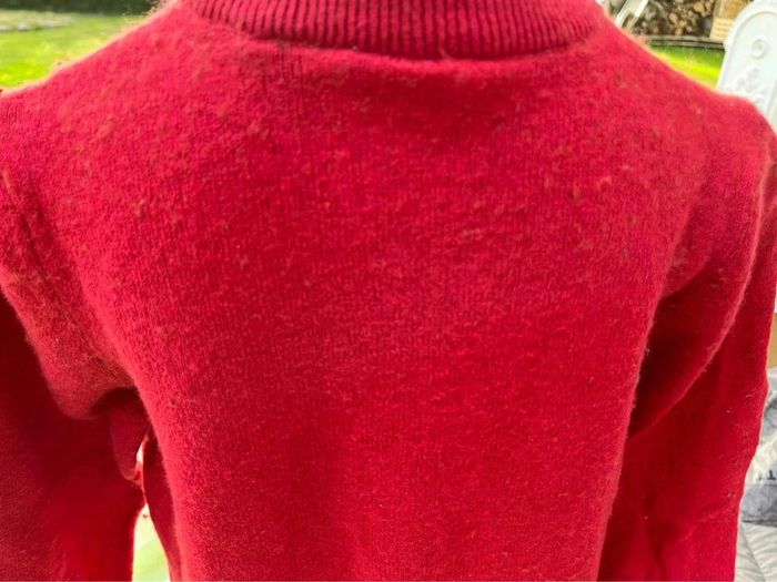 Pull tintin rouge avec la tête de Milou - photo numéro 5