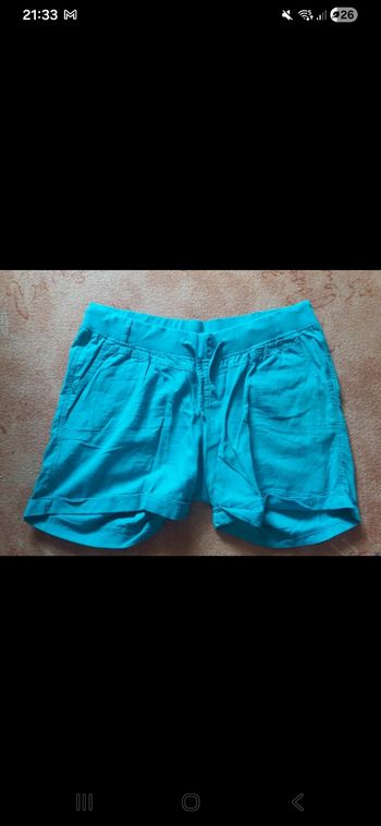 Short d’été femme bleu-vert