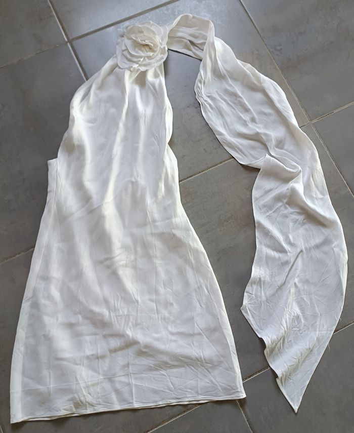 Robe casual Zara blanche asymétrique en M - photo numéro 6