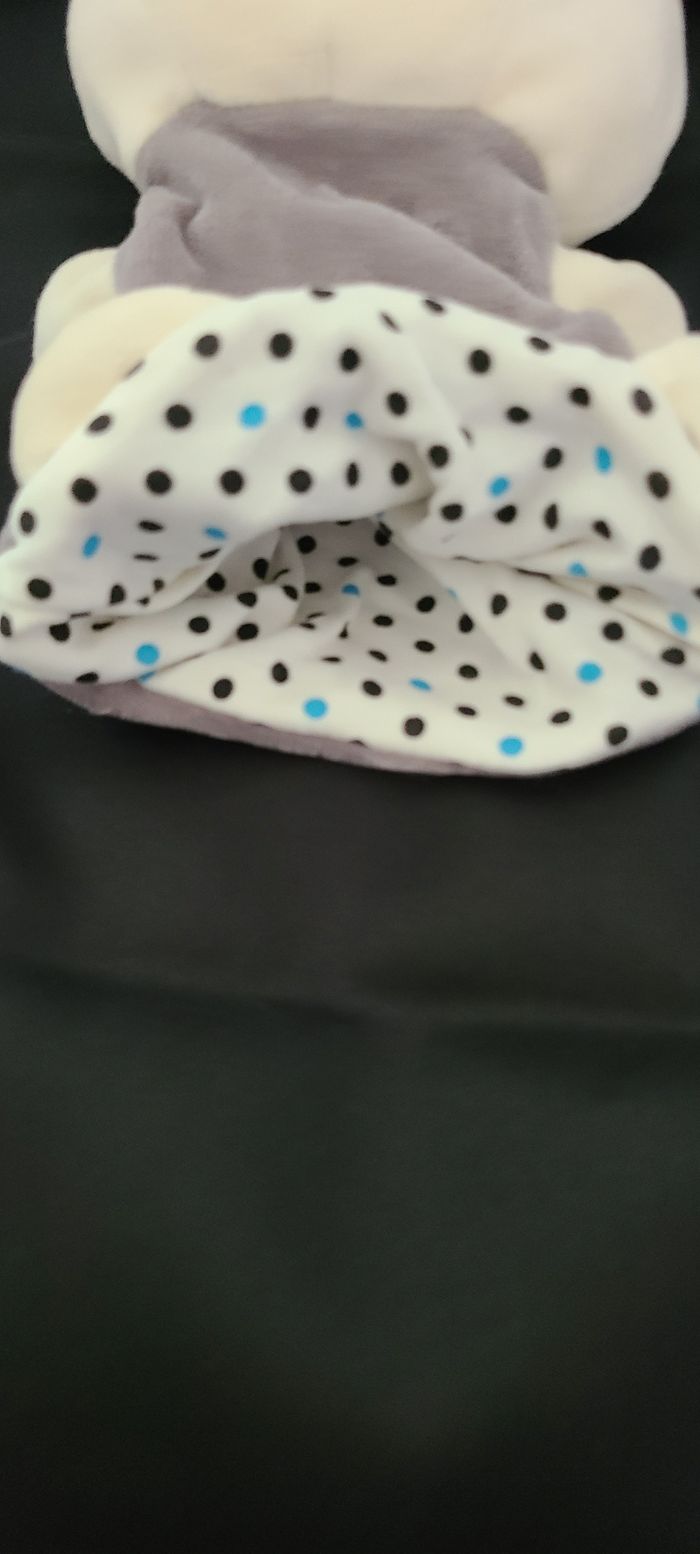 doudou miffy polaire gris pois intérieur doudou - photo numéro 3