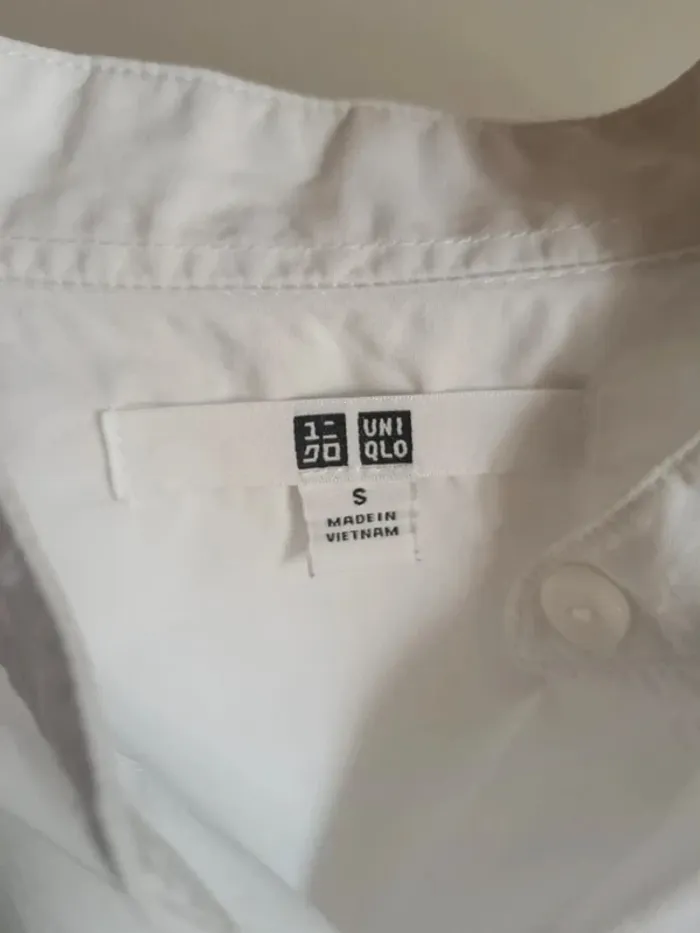 Chemise blanche col mao Uniqlo - photo numéro 7