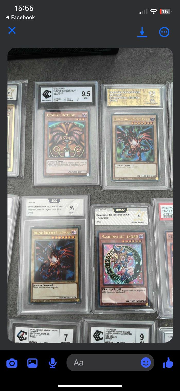 Carte Yugioh gradée magicienne des ténèbres Yu-Gi-Oh gradé pca 9 psa ccc plus de cartes sur demande - photo numéro 5