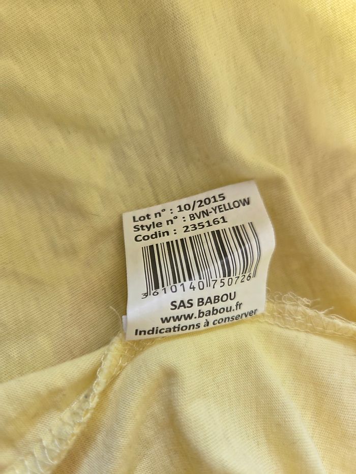 T-shirt Babou Jaune Pâle 100% Coton - Taille S en bon état - photo numéro 4