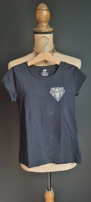 T-shirt noir H&M 8/10 ans
