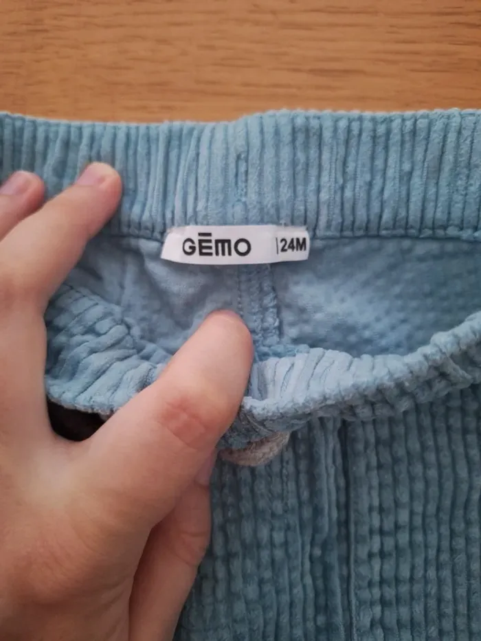 Pantalon velour bleu - photo numéro 3