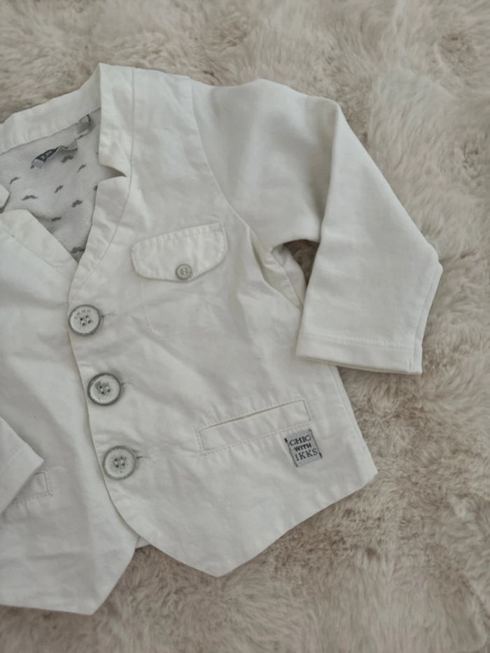 Très jolie blazer chic ikks 18 mois blanc - photo numéro 4
