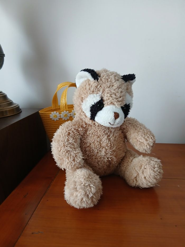 Doudou-Peluche Bébé Raton laveur *19 cm (assis) - photo numéro 9