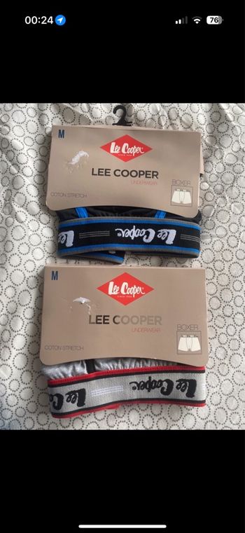 lot de 2 boxers Lee Cooper neuf taille M