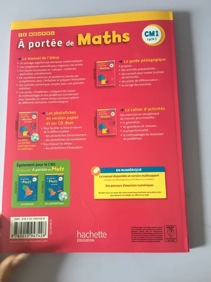 Manuel de maths CM1 hachette - photo numéro 3
