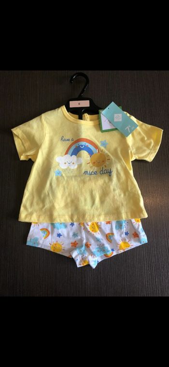 Ensemble tee-shirt short garçon tex baby 67 cm 6 mois
