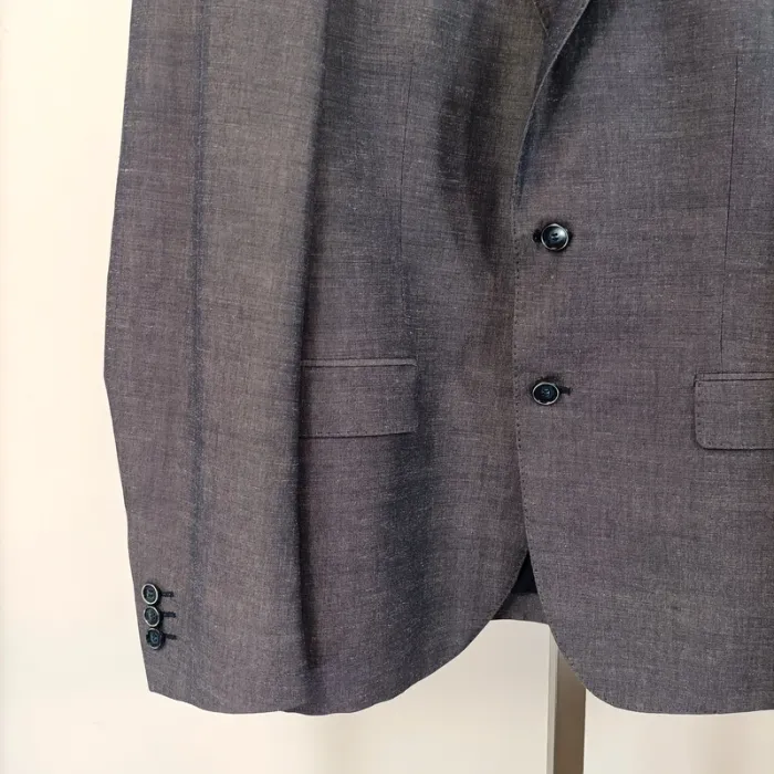 Veste de costume bleu grise "ganta" - taille 50 A481 - photo numéro 4