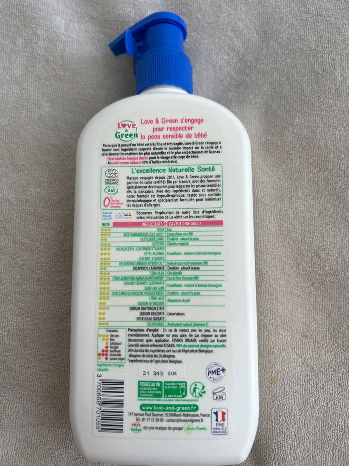 Crème hydratante Love & Green - photo numéro 2