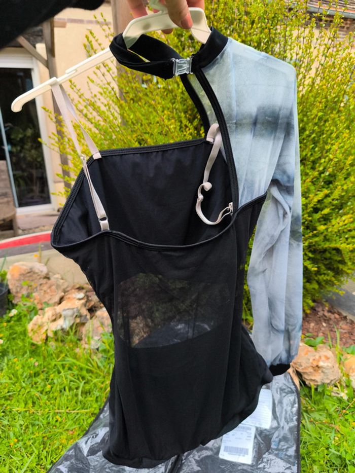 Costume scène body 36 s danse dance Aubrey noir black curtain call ame move patinage gymnastique - photo numéro 9