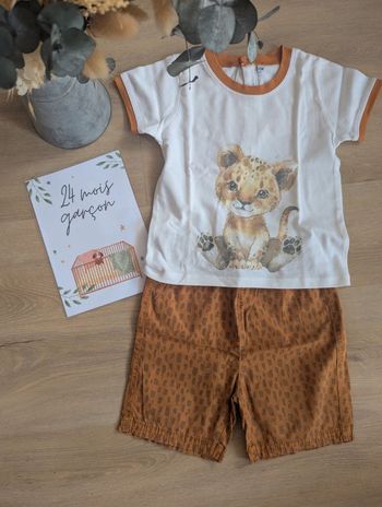 Ensemble t-shirt et short 2 ans 24 mois