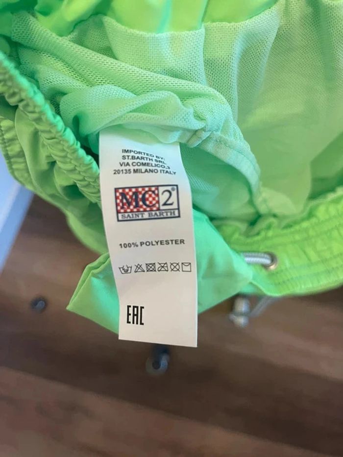 MC2 Saint Barth - Short de bain, "Lighting pantone" Vert fluo, taille L - photo numéro 6