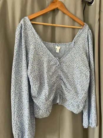 Haut bleu court L