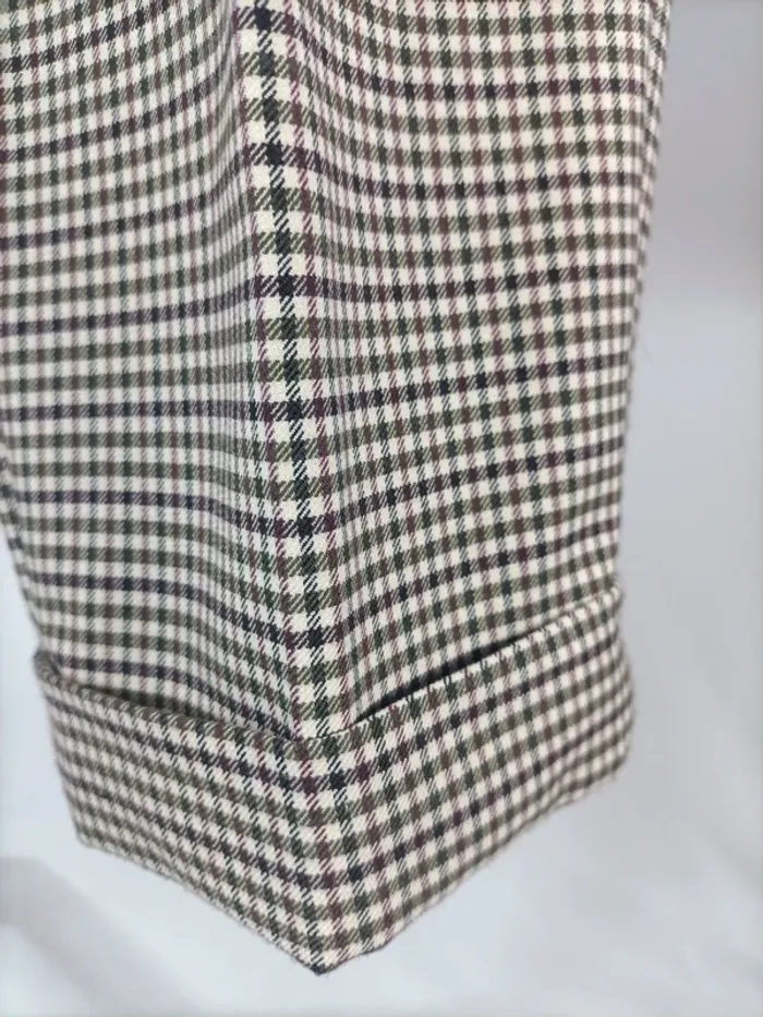 Pantalon vintage petit carreau noir et blanc - vichy noir & blanc - A065 - photo numéro 4
