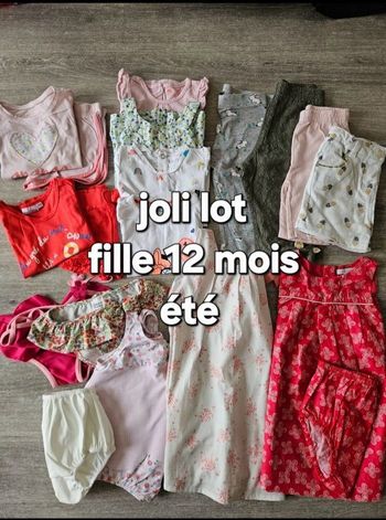 Lit vêtements fille 12 mois été 
