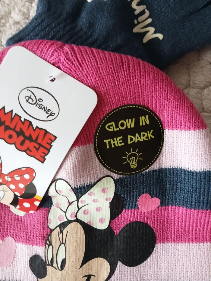 Ensemble bonnet gants 54cm Minnie phosphorescent - photo numéro 4