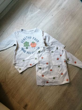 Lot 2 t-shirt manche longue 9 mois