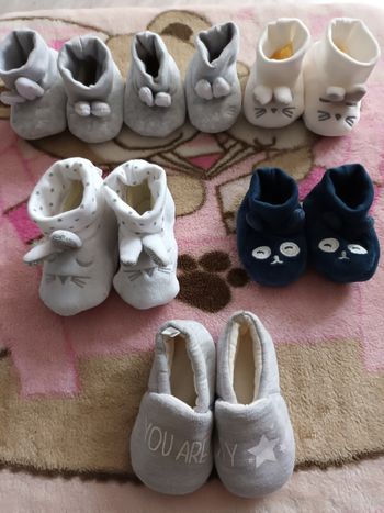 Lot de 6 paires de chausson de naissance a  3 mois