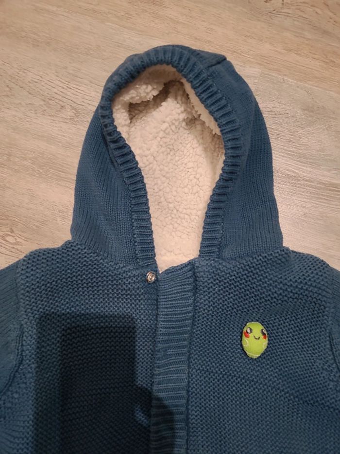 Veste chaude doublée mouton bleu canard - photo numéro 2